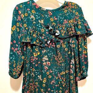 Zara Special Occasion Dress, Ruffled, Floral, baby girl, 9-12 months